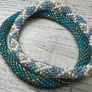 COPY - 🆕 Set of two beaded roll on bracelets. New. So pretty! Lovely colors. 😍